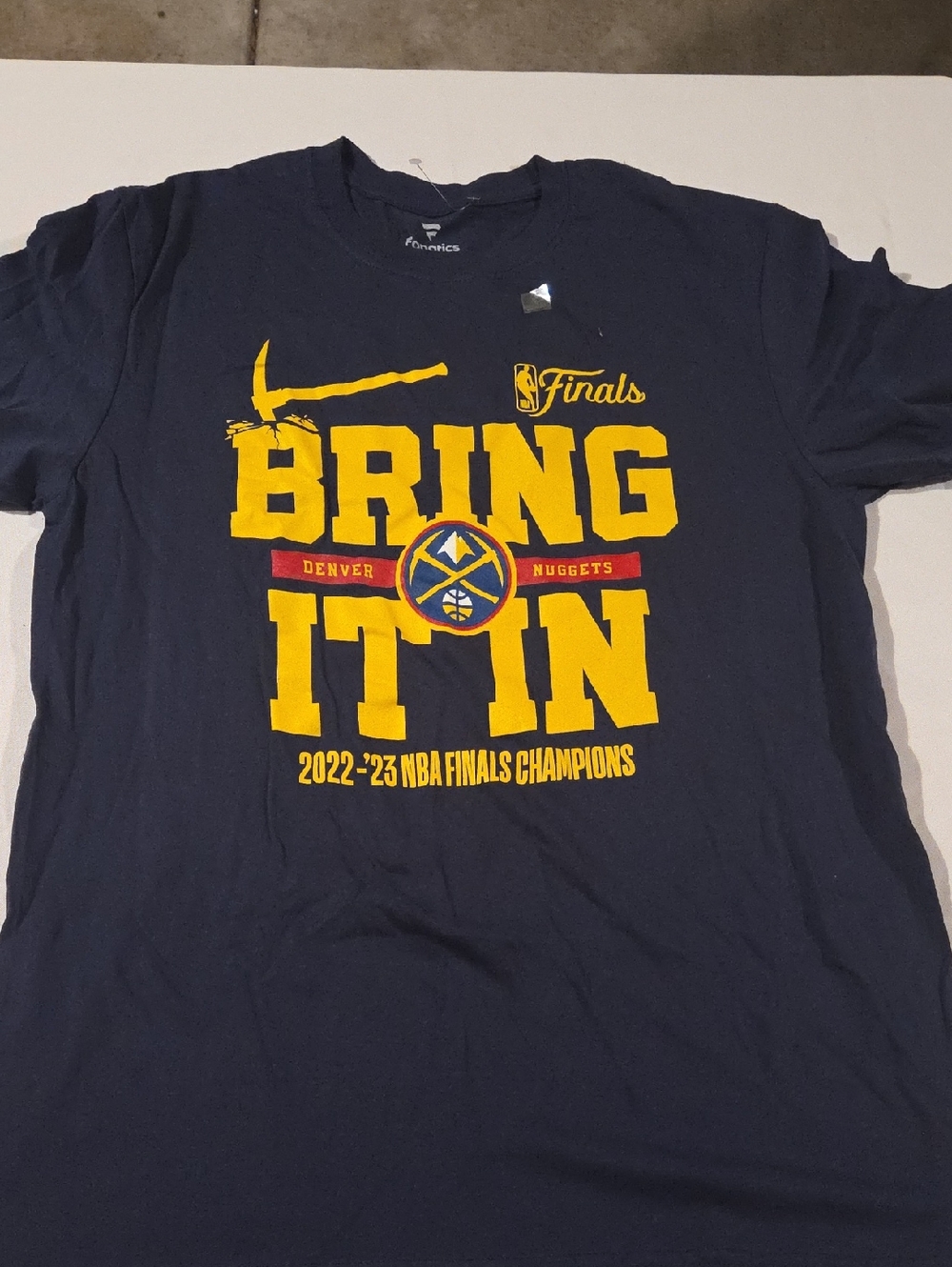 Fanatics Navy Denver Nuggets 'Bring It In' Finals Tee